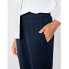 imageAJISAI PetiteRegular Womens 78 Joggers Travel Pants with Pockets Lounge Casual Stretch Workout PantsDark Blue