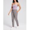 imageAJISAI PetiteRegular Womens 78 Joggers Travel Pants with Pockets Lounge Casual Stretch Workout PantsLunar Rock