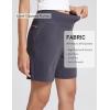 imageAJISAI Womens 65quot Athletic Long Shorts with Zippered Pockets High Waisted Bermuda Shorts for Walking Running CasualDark Grey