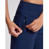 imageAJISAI Womens 9quot12quot High Waisted Bermuda Shorts with Zippered Pockets Knee Length Long Shorts for Women Workout AthleticDark Blue