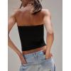 imageAJISAI Womens Double Lined Tube Tops Crop Going Out Tops Strapless Tank Summer Top 2025Black