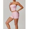 imageAJISAI Womens Double Lined Tube Tops Crop Going Out Tops Strapless Tank Summer Top 2025Pink