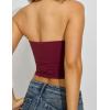 imageAJISAI Womens Double Lined Tube Tops Crop Going Out Tops Strapless Tank Summer Top 2025Red