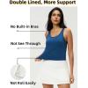 imageAJISAI Womens Double Lined Workout Tank Tops Scoop Neck Yoga Tanks Casual Crop Sleeveless Summer TopBlue