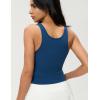 imageAJISAI Womens Double Lined Workout Tank Tops Scoop Neck Yoga Tanks Casual Crop Sleeveless Summer TopBlue