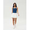 imageAJISAI Womens Double Lined Workout Tank Tops Scoop Neck Yoga Tanks Casual Crop Sleeveless Summer TopBlue
