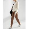 imageAJISAI Womens Joggers Pants Drawstring Running Sweatpants with Pockets Lounge WearBrown