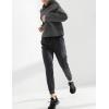 imageAJISAI Womens Joggers Pants Drawstring Running Sweatpants with Pockets Lounge WearDark Grey