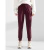 imageAJISAI Womens Joggers Pants Drawstring Running Sweatpants with Pockets Lounge WearSangria