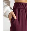 imageAJISAI Womens Joggers Pants Drawstring Running Sweatpants with Pockets Lounge WearSangria