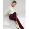 imageAJISAI Womens Joggers Pants Drawstring Running Sweatpants with Pockets Lounge WearSangria