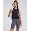 imageCrop Workout Tops for Women Tank Athletic Running Shirts Mesh Yoga Tops Gym Sleeveless ClothesBlack