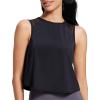 imageCrop Workout Tops for Women Tank Athletic Running Shirts Mesh Yoga Tops Gym Sleeveless ClothesBlack