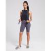 imageCrop Workout Tops for Women Tank Athletic Running Shirts Mesh Yoga Tops Gym Sleeveless ClothesBlack