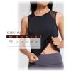 imageCrop Workout Tops for Women Tank Athletic Running Shirts Mesh Yoga Tops Gym Sleeveless ClothesPurple