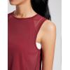 imageCrop Workout Tops for Women Tank Athletic Running Shirts Mesh Yoga Tops Gym Sleeveless ClothesSangria