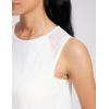 imageCrop Workout Tops for Women Tank Athletic Running Shirts Mesh Yoga Tops Gym Sleeveless ClothesWhite