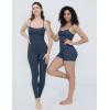 imageWomen 3 Piece Workout Sets Padded Tank Top Sports Bra Matching High Waist Biker Shorts ampamp Gym Yoga LeggingsNavy