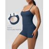 imageWomen 3 Piece Workout Sets Padded Tank Top Sports Bra Matching High Waist Biker Shorts ampamp Gym Yoga LeggingsNavy