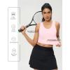 imageWomens Double Lined Workout Crop Tank Top UltraSoft Racerback Yoga Athletic Tops SleevelessPink