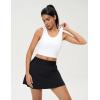 imageWomens Double Lined Workout Crop Tank Top UltraSoft Racerback Yoga Athletic Tops SleevelessWhite