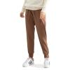 imageAJISAI Womens Joggers Pants Drawstring Running Sweatpants with Pockets Lounge WearBrown