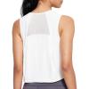 imageCrop Workout Tops for Women Tank Athletic Running Shirts Mesh Yoga Tops Gym Sleeveless ClothesWhite