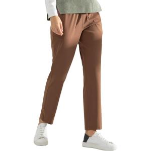 imageAJISAI PetiteRegular Womens 78 Joggers Travel Pants with Pockets Lounge Casual Stretch Workout PantsBrown