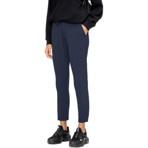 imageAJISAI PetiteRegular Womens 78 Joggers Travel Pants with Pockets Lounge Casual Stretch Workout PantsDark Blue