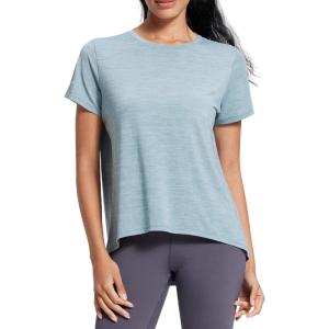 imageWomens Workout Tops Loose Fit TShirts Short Sleeve Lightweight Gym Shirts Athletic Clothes Tee Tops