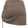 imageAJISAI Womens Skort Skirt with Shorts Mini Golf Skorts Athletic Summer Swim Beach SkirtsBrown