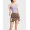 imageAJISAI Womens Skort Skirt with Shorts Mini Golf Skorts Athletic Summer Swim Beach SkirtsBrown