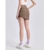 imageAJISAI Womens Skort Skirt with Shorts Mini Golf Skorts Athletic Summer Swim Beach SkirtsBrown
