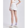 imageAJISAI Womens Skort Skirt with Shorts Mini Golf Skorts Athletic Summer Swim Beach SkirtsWhite