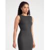 imageWomens Strechy Midi Bodycon Dress for Business Work Cocktai Party Sleeveless Ruched Pencil DressGrey