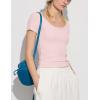 imageWomens Summer Soft Modal Ribbed TShirts with Lace Hem Short Sleeve Round Neck Tops Slim Fit Going Out TeesApink