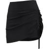 imageAJISAI Womens Skort Skirt with Shorts Mini Golf Skorts Athletic Summer Swim Beach SkirtsBlack