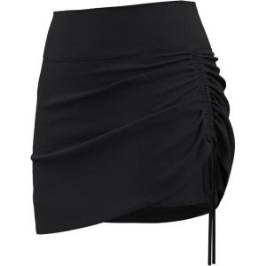 imageAJISAI Womens Skort Skirt with Shorts Mini Golf Skorts Athletic Summer Swim Beach SkirtsBlack