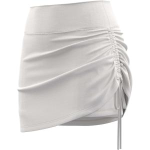 imageAJISAI Womens Skort Skirt with Shorts Mini Golf Skorts Athletic Summer Swim Beach SkirtsWhite