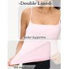 imageAJISAI 2025 Womens Camisole Tops Spaghetti Strap Tank Top Double Lined Adjustable Summer Crop TopsPink