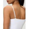 imageAJISAI 2025 Womens Camisole Tops Spaghetti Strap Tank Top Double Lined Adjustable Summer Crop TopsWhite