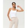 imageAJISAI 2025 Womens Camisole Tops Spaghetti Strap Tank Top Double Lined Adjustable Summer Crop TopsWhite