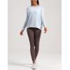 imageCotton Shirts Long Sleeve Workout Tee for Women Loose Fit Athletic Yoga TShirts Casual Boat Neck Fall TopsBlue