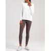 imageCotton Shirts Long Sleeve Workout Tee for Women Loose Fit Athletic Yoga TShirts Casual Boat Neck Fall TopsWhite