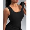 imageAJISAI Womens Summer Athletic Sleeveless Tennis Wrap Skirt Mini Dress Built in Shorts Golf Dress Workout Romper SkortBlack