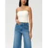 image2 Pack Womens Lined Tube Tops Going Out Crop Tops Strapless Tank Summer White Cream M