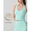 imageAJISAI Adjustable Halter TieNeck Top for Women Longline Fixed Padded Tank Double Lined Backless Going Out Crop TopsIce Blue