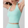 imageAJISAI Adjustable Halter TieNeck Top for Women Longline Fixed Padded Tank Double Lined Backless Going Out Crop TopsIce Blue