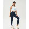 imageAJISAI Crop High Neck Tank Tops for Women Workout Yoga Racerback Lightweight Summer Slim Fit Sleeveless ShirtsBlue
