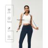 imageAJISAI Crop High Neck Tank Tops for Women Workout Yoga Racerback Lightweight Summer Slim Fit Sleeveless ShirtsWhite